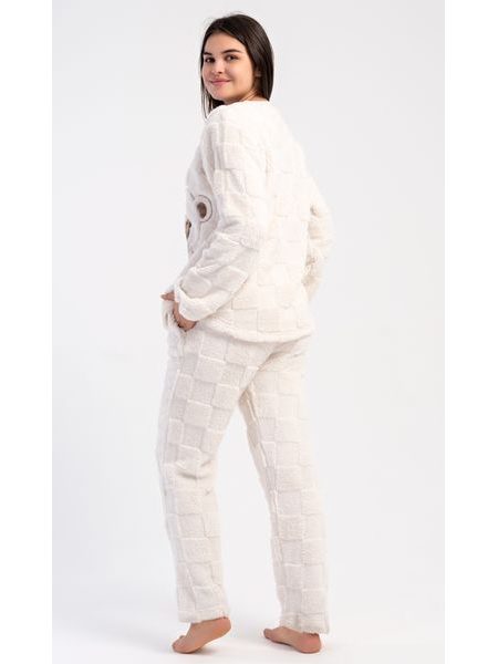 Dámské pyžamo dlouhé Teddy - smetanová