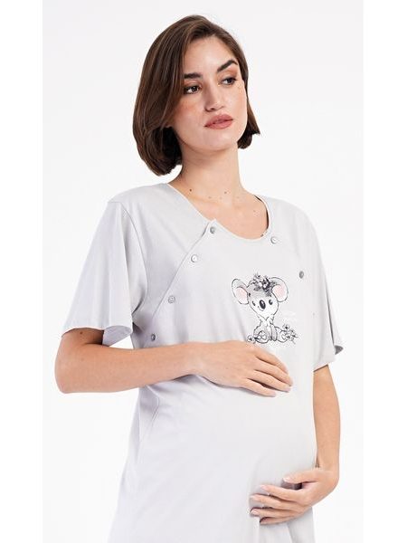 Dámská noční košile mateřská Malá koala - šedá