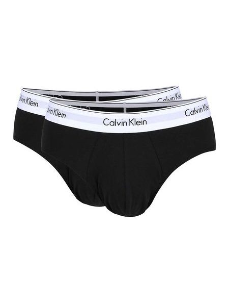Pánské slipy CALVIN KLEIN Modern Cotton Stretch 2 pack NB1084A černá