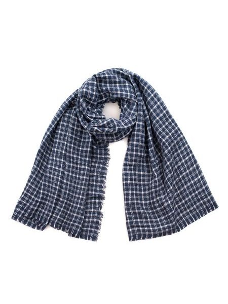 Kostkovaná šála modrá