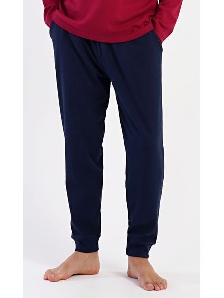 Pánské pyžamo dlouhé Bowling - vínová