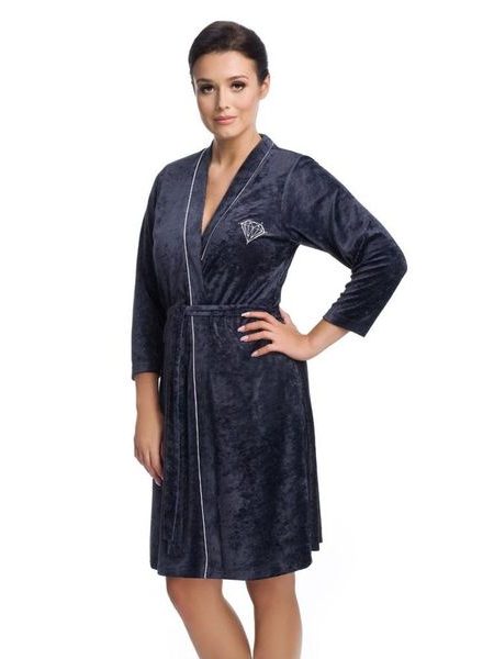 Dámský župan Diamond tmavě modrý