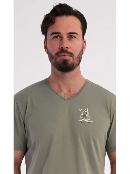 Pánské pyžamo šortky Adrien - khaki