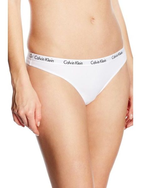 Dámské kalhotky tanga CALVIN KLEIN Carousel D1617E bílé