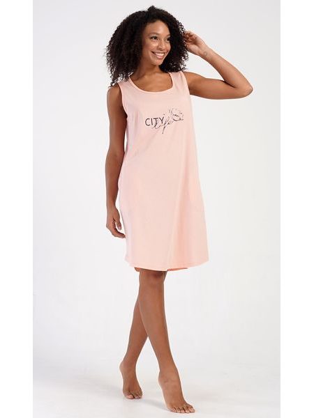 Dámská noční košile na ramínka Agnes - světle fialová