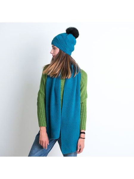 Sada čepice se šálou fialová