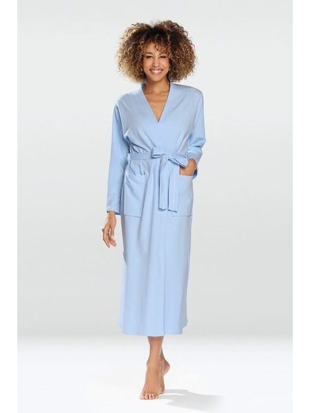 Bavlněný župan Melissa světle modrý