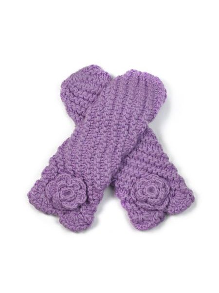 Fialové palčáky s růží