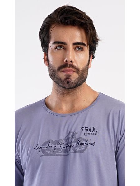 Pánské pyžamo dlouhé Jakub - tmavě šedá