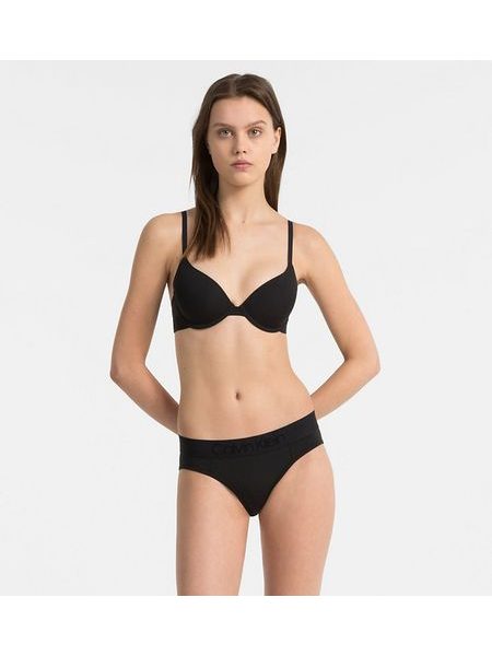 Kalhotky CALVIN KLEIN Tonal Logo bikini ČERNÝ QF4943E