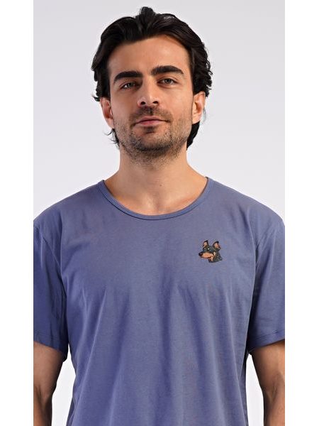 Pánské pyžamo šortky Pes - tmavě šedá