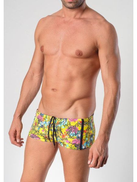 Pánské plavky boxerky GERONIMO 1415 žluté