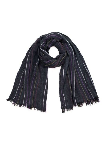 Dámský hnědý šál s proužky