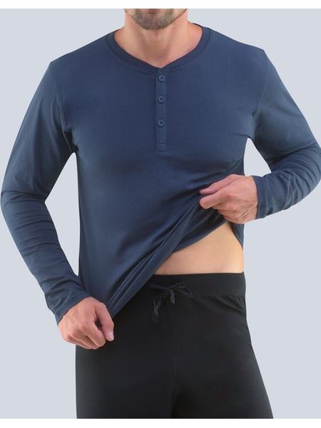 Pánské pyžamo dlouhé 79087P - lékořice černá