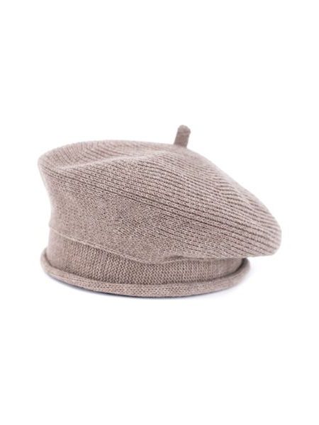 Netradiční Baret - tmavobéžový