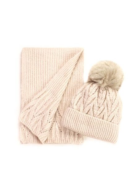 Sada dětské čepice a šály růžová