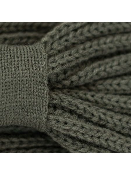 Podzimní pletená čelenka tmavě modrá