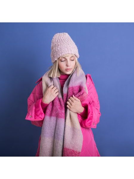 Dámská čepice melanž modrá