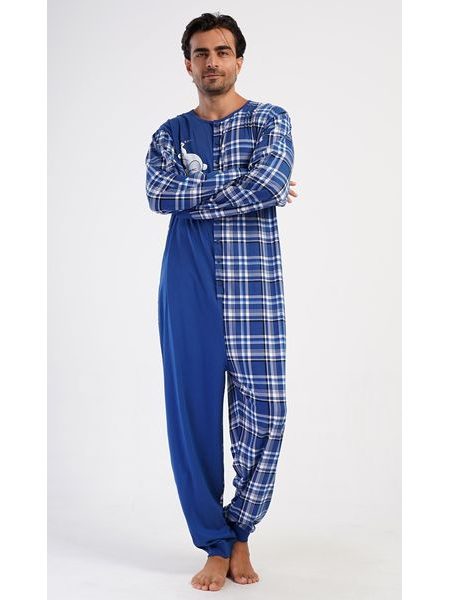 Pánský overal Méďa Ospalec - tmavě modrá