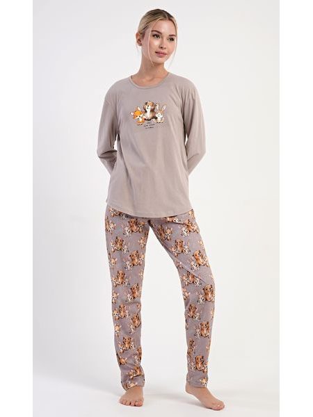 Dámské pyžamo dlouhé Olivia - světle lososová