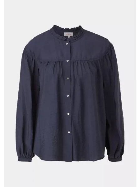 Dámské halenka s dlouhým rukávem s.Oliver modrá