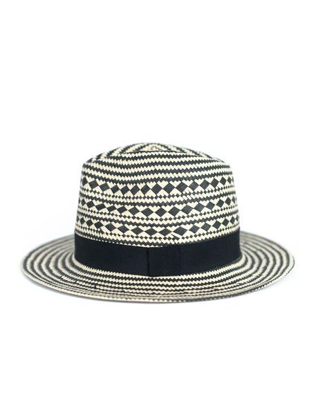 Dámský letní elegantní klobouk - černobílý