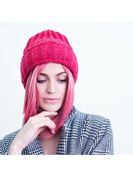 Zimní hrubá čepice šedá