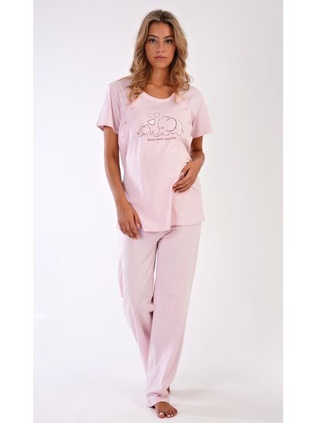 Dámské pyžamo mateřské Slůně - světle šedá