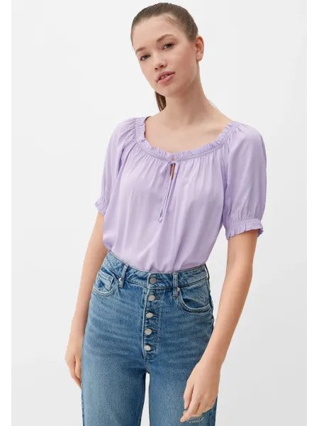 Dámská halenka s krátkým rukávem s.Oliver fialová
