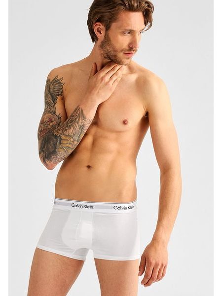 Pánské boxerky CALVIN KLEIN Modern Cotton Stretch 2 pack NB1086A bílá