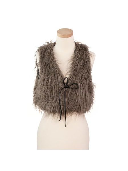 Zimní kožíšková kamizolka hnědá