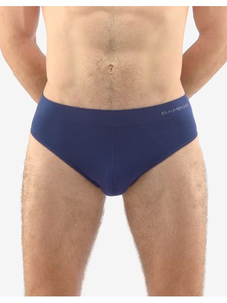 Pánské slipy se širším bokem, širší bok, bezešvé, jednobarevné Eco Bamboo 51004P - lékořice