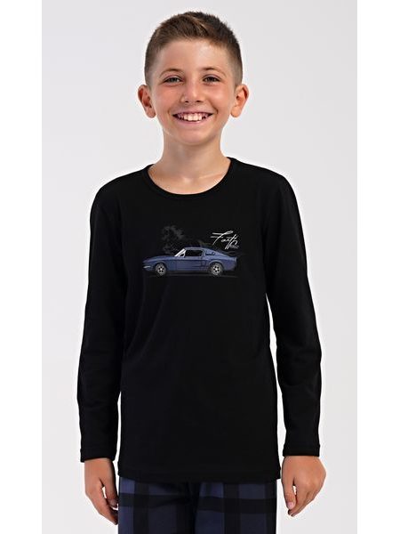 Dětské pyžamo dlouhé Speed - černá