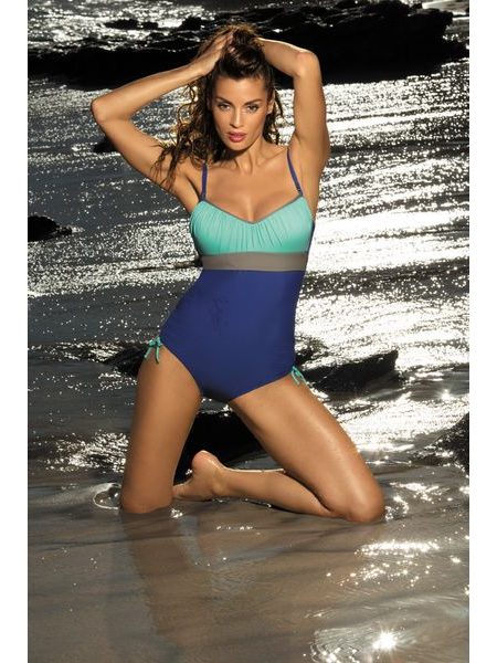 Jednodílné plavky MARKO 40343 modrá/tyrkysová