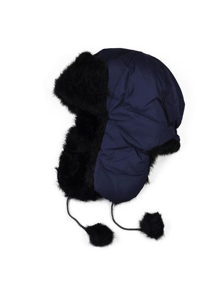 Kožíšková ušanka modrá