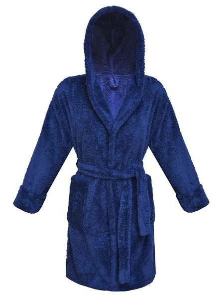 Krátký dámský župan s kapucí DKAREN Diana tmavě modrý