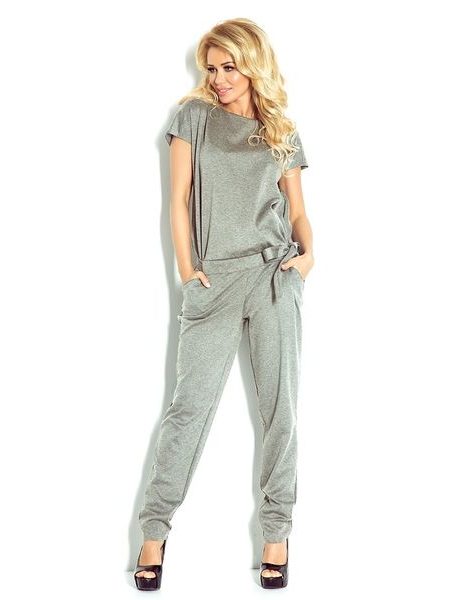 Šedý elegantní overal