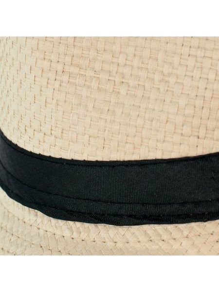 Klobouk černý lem - ecru