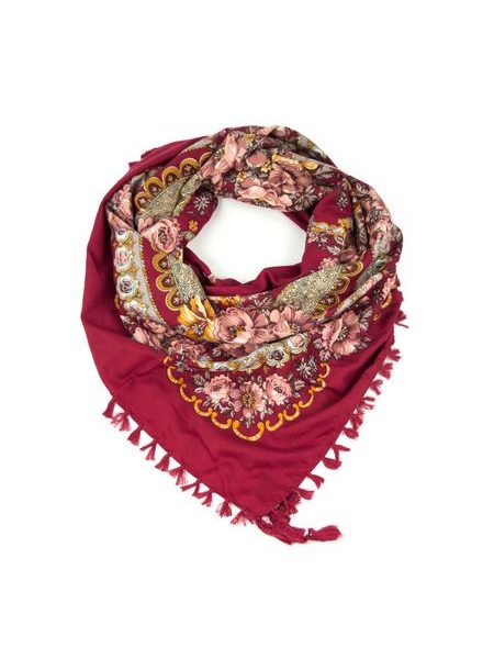 Folkový šátek s květy