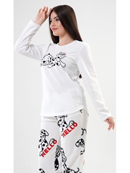 Dámské pyžamo dlouhé Sleep well - bílá