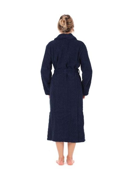 Unisex župan se šálovým límcem Athena tmavě modrá