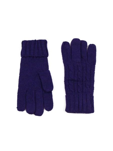 Tmavě modré pletené rukavice