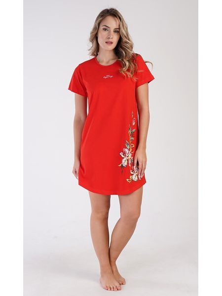 Dámská noční košile s krátkým rukávem Alenka - zelená