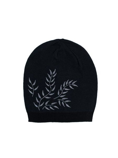 Čepice s modrými lístečky