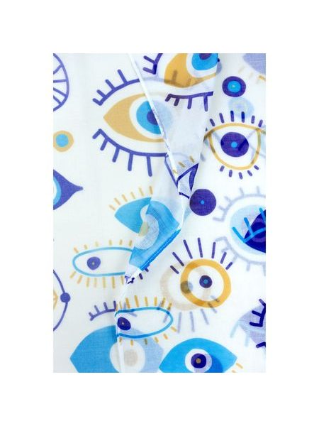 Hezké bílé pareo s motivy