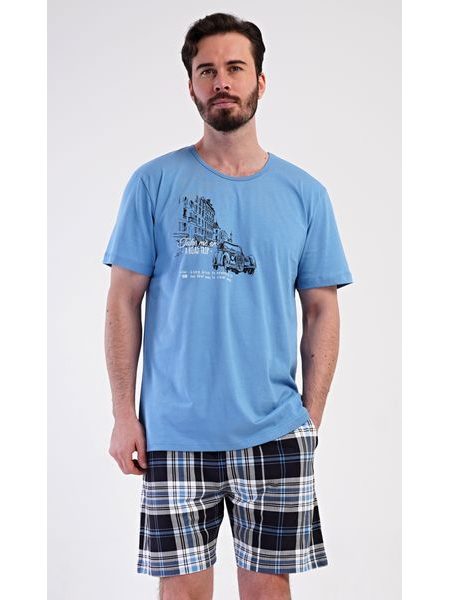 Pánské pyžamo šortky Felix - modrá