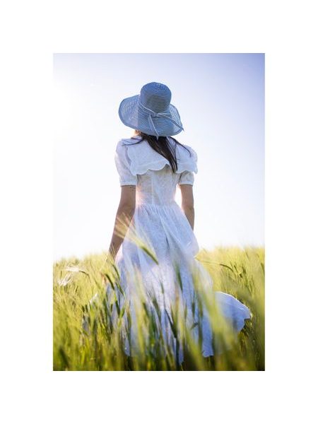 Plátěný pruhovaný klobouk