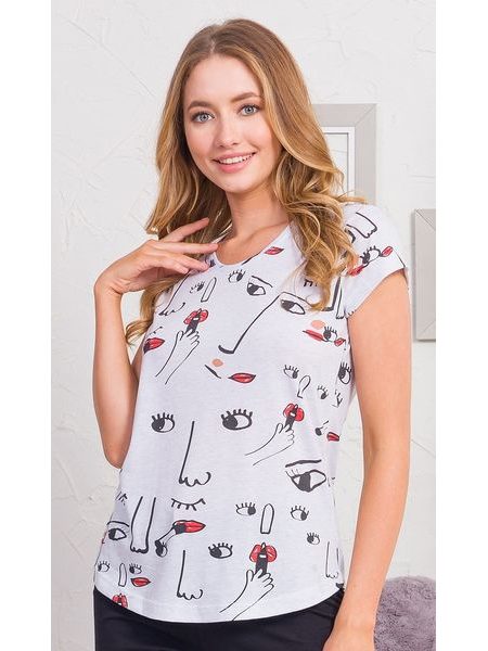 Dámské pyžamo kapri Frída - světle šedá