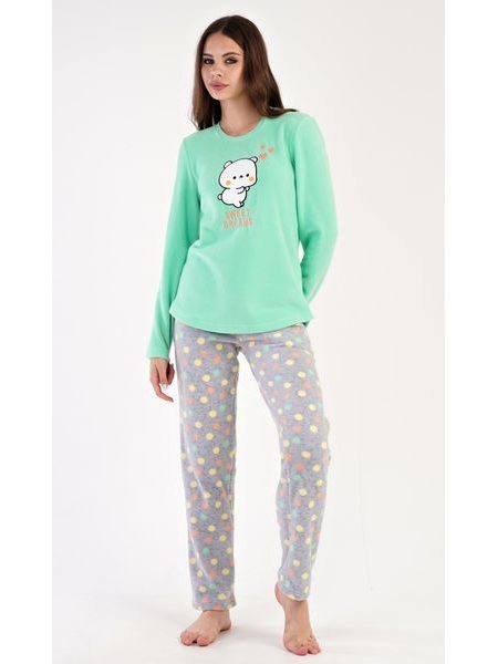 Dámské pyžamo dlouhé Kotě - světle růžová