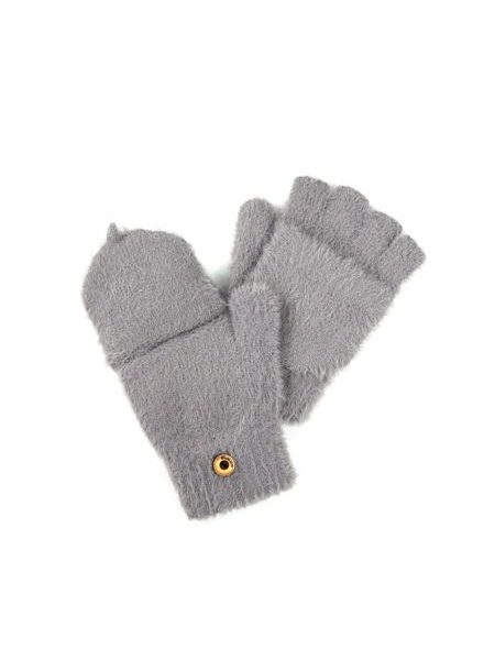 Krátké teplé palčáky tmavobéžové